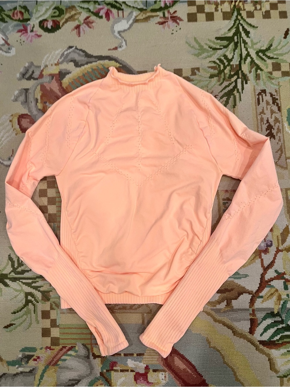 FP Movement by Free People Good Karma Peach Long-Sleeve Active Top